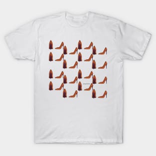 orange/purple  heels pattern T-Shirt